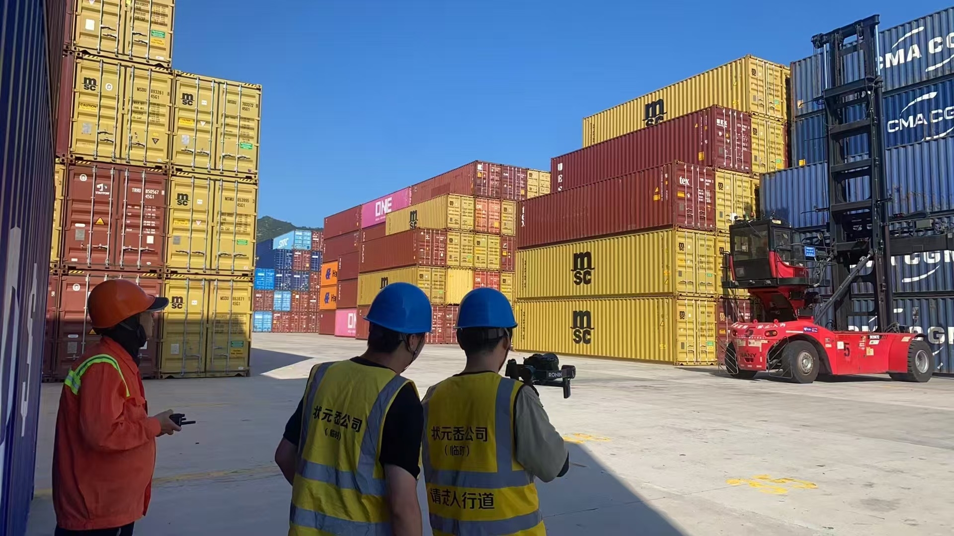 状元岙公司开展堆高机操作规程视频化拍摄